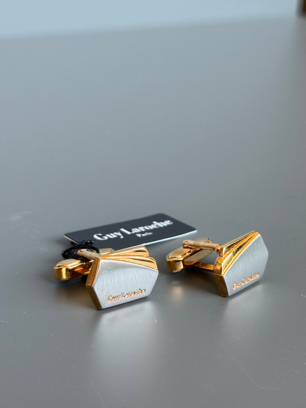 Guy Laroche Geometric Cufflinks - French Design Elegance