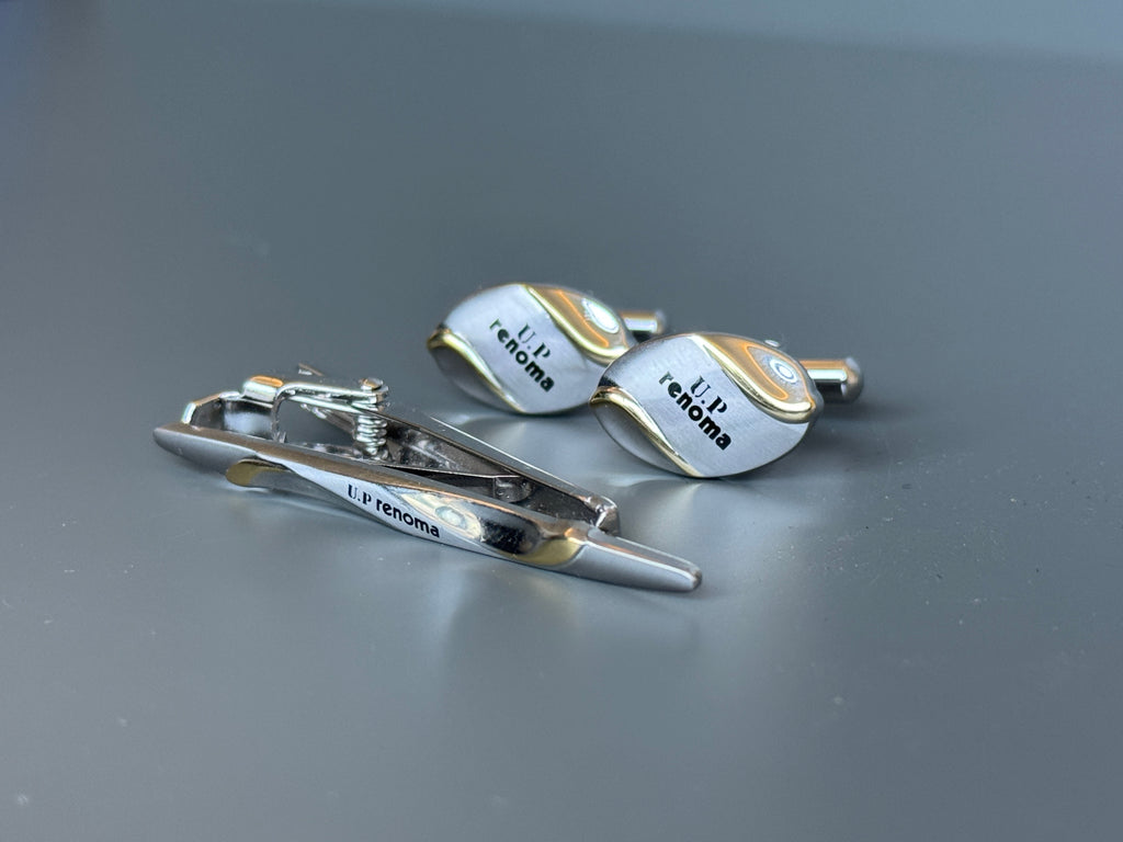 UP Renoma Tie Pin and Cufflink Set - Stylish Men's Accessories