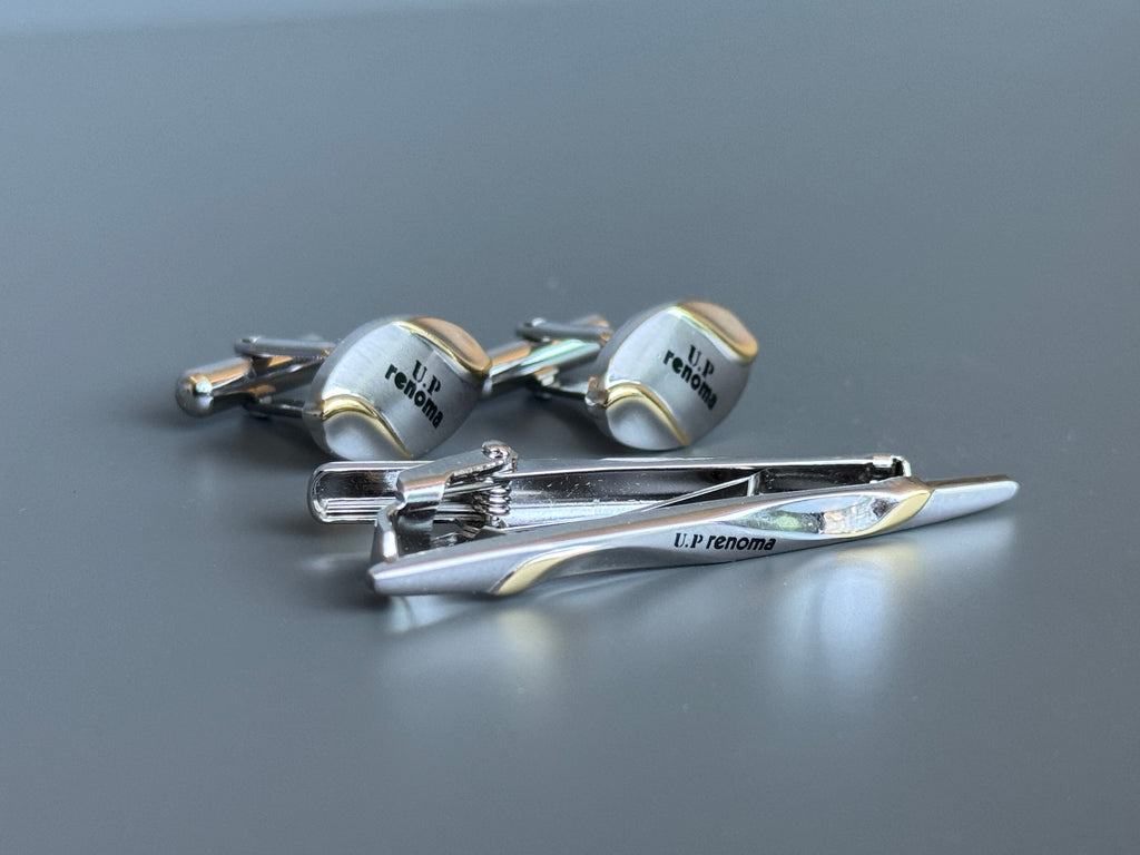 UP Renoma Tie Pin and Cufflink Set - Stylish Men's Accessories