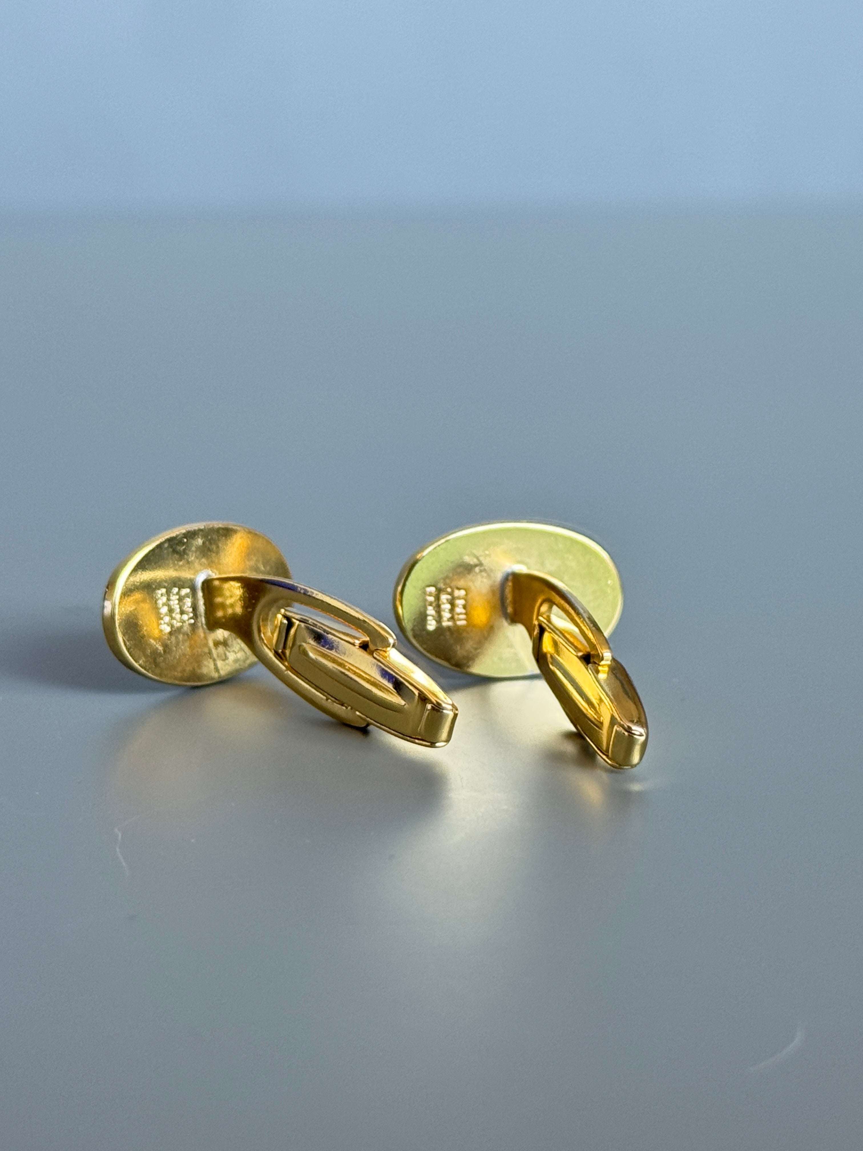 Gucci Cufflinks - Gold &amp; Silver Design - Iconic Logo (Vintage / Collectible)
